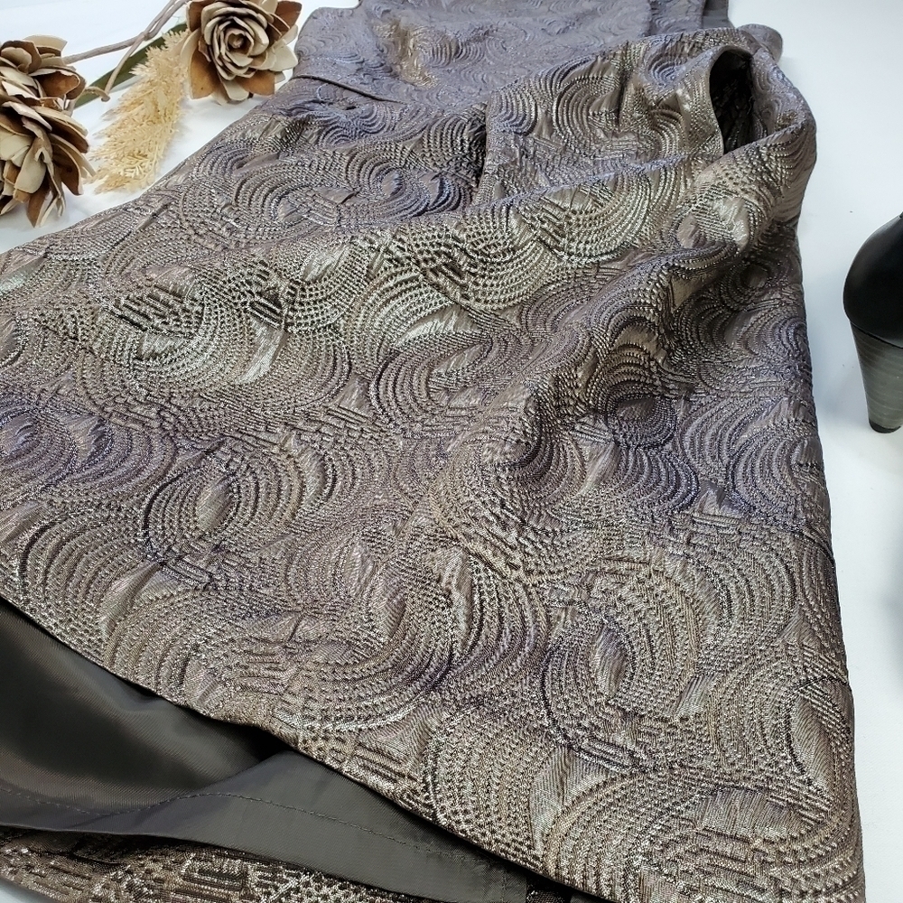 BANANA REPUBLIC Brown Iridescent Shift Dress 4 - Picture 11 of 14